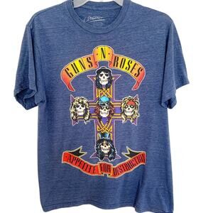 Bravado Blue Guns N Roses Appetite For Destruction Band Tee Medium